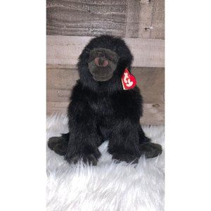 14" BIG TY VINTAGE 1989 GEORGE THE GORILLA BLACK MONKEY STUFFED ANIMAL PLUSH TOY